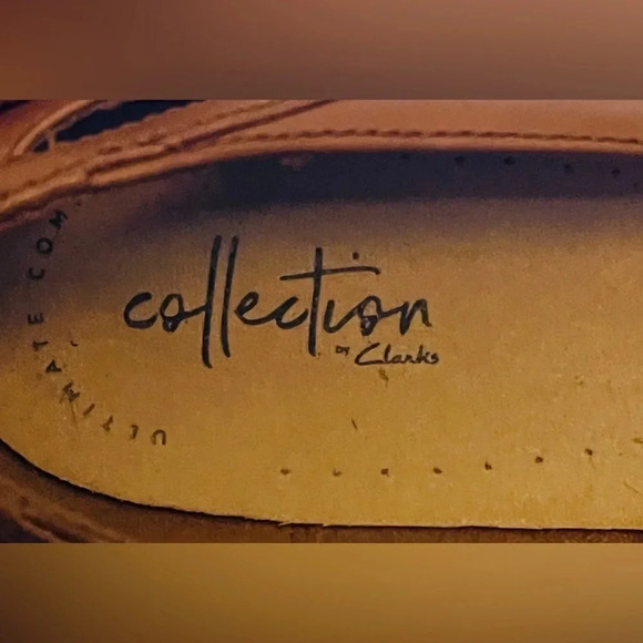 CLARKS WOMEN'S GRACELIN MAZE LOAFER FLAT LEATHER TAN CUSHION SIZE 9.5 - Picture 10 of 11